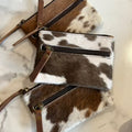 Double Zip Cowhide Coin Purse