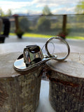 Chrome Cowboy Hat Keychain