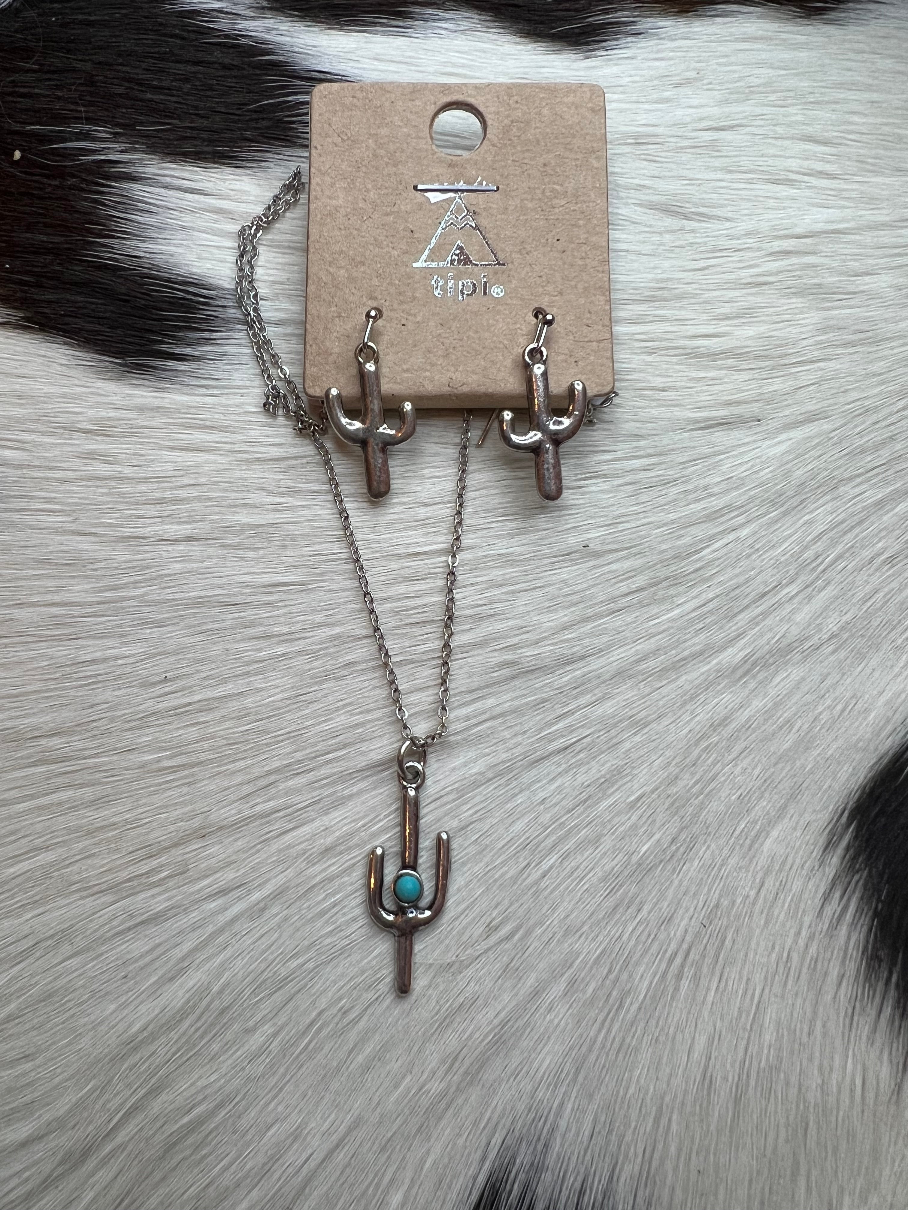 The Saguaro Necklace & Earring Set