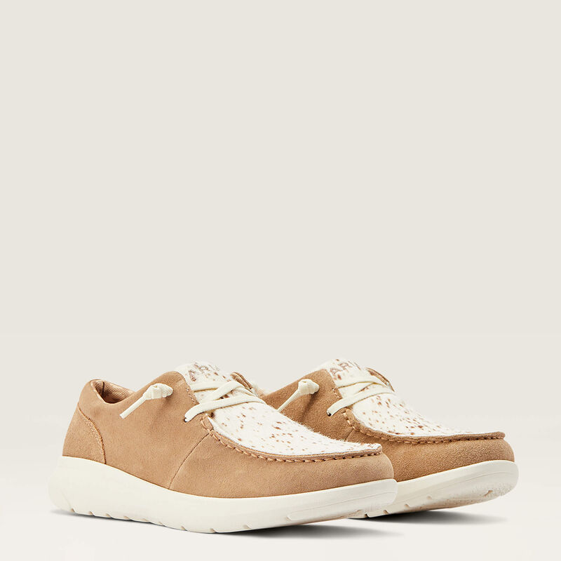 Ranchy Speckled Hide/Roughout Tan Hilo Shoes by Ariat