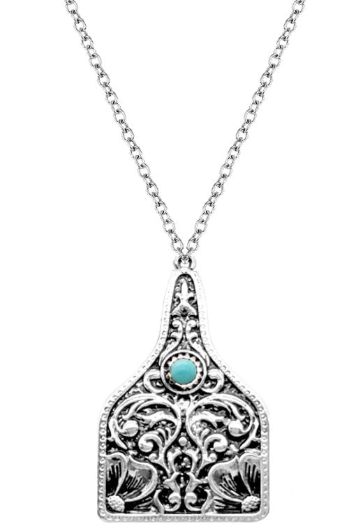 Classy Engraved Cattle Tag Necklace