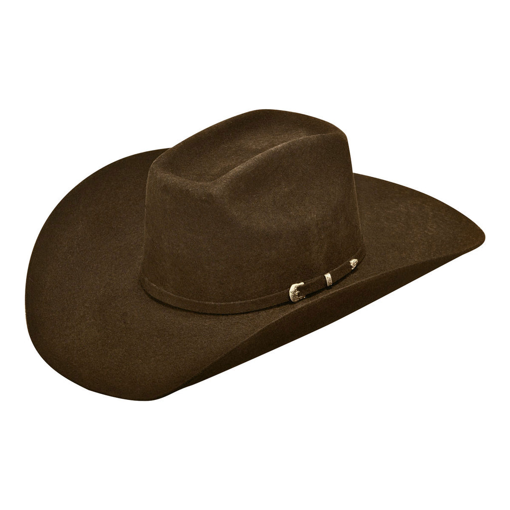 ARIAT Added Money 2X Chocolate Felt Cowboy Hat