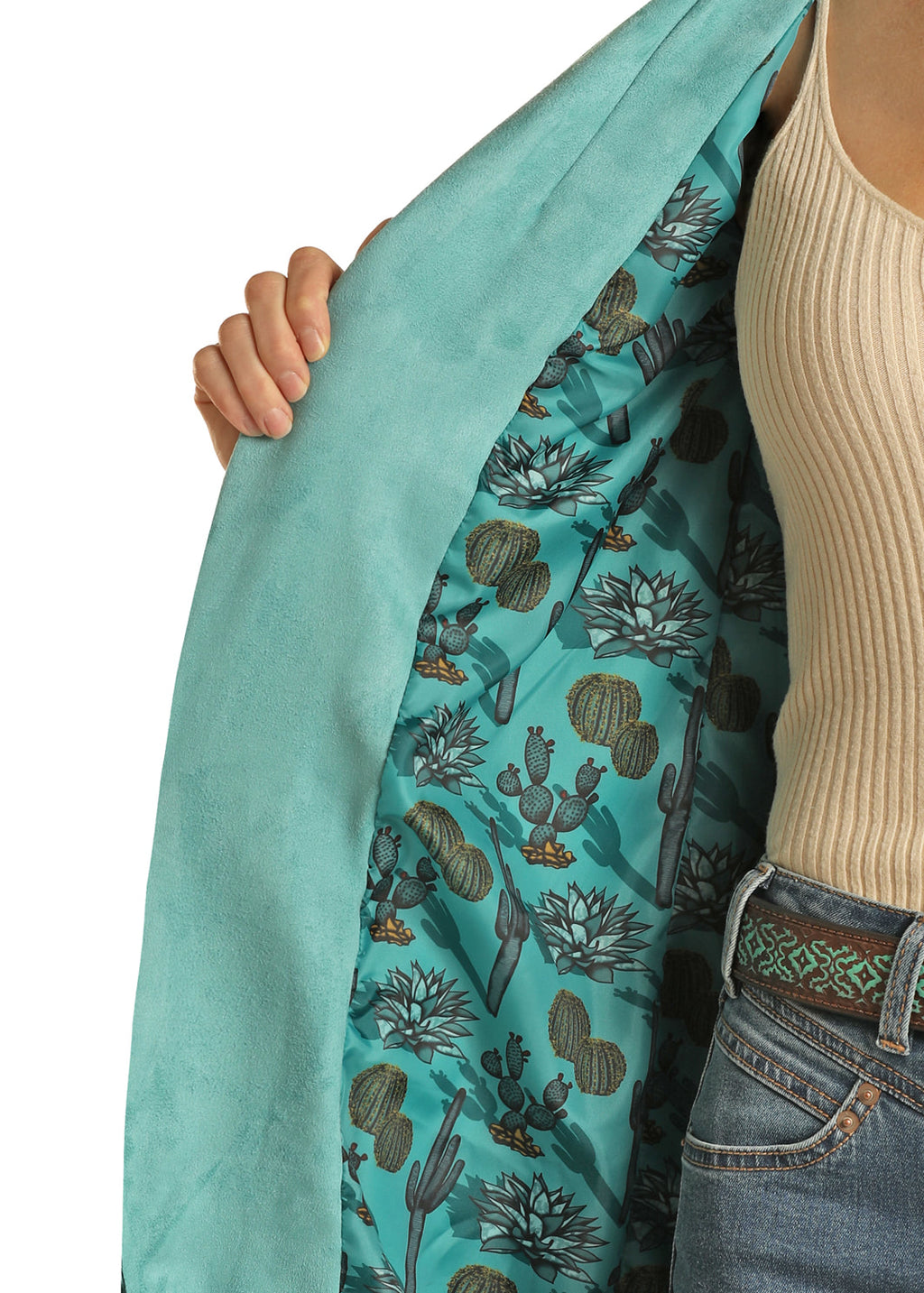 The Silver Spade Jacket by Powder River Outfitters - Turquoise