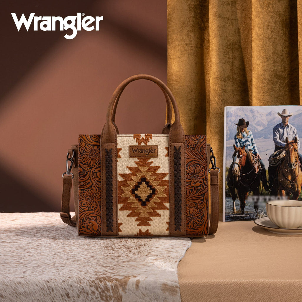 The Alexandra Wrangler Mini Tote Purse in Brown