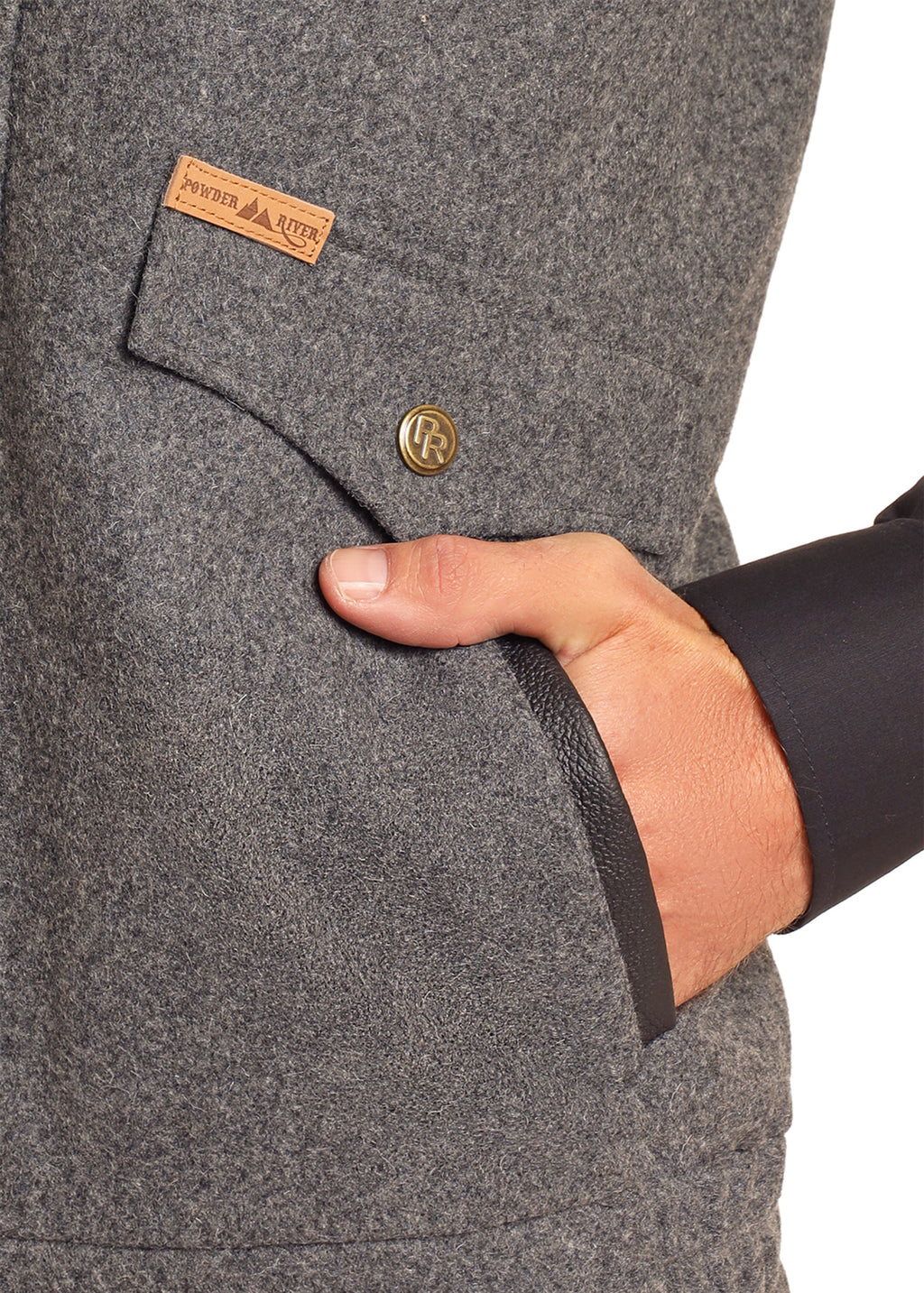 The Hold Up Men's Wool Vest by Powder River