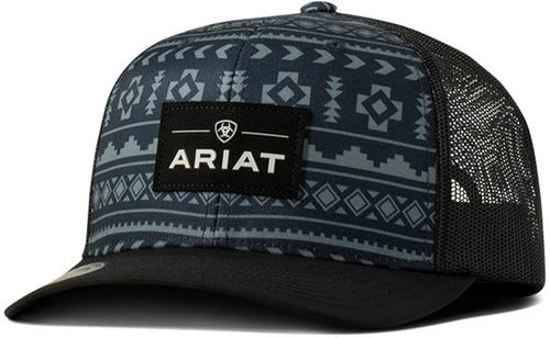 The Rig Boss Hat By Ariat in Denim Aztec