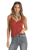 Lacey Cami in Red Barn Rust by Rock & Roll Cowgirl