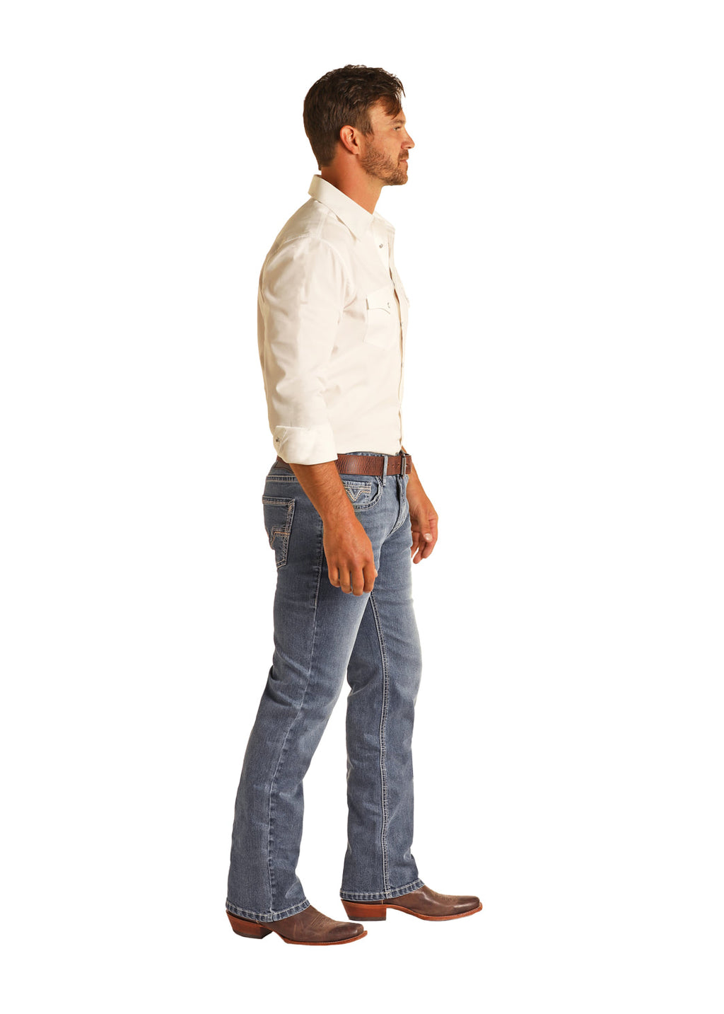 The Waylon Men's Pistol Regular Straight fit Jeans by Rock & Roll Denim
