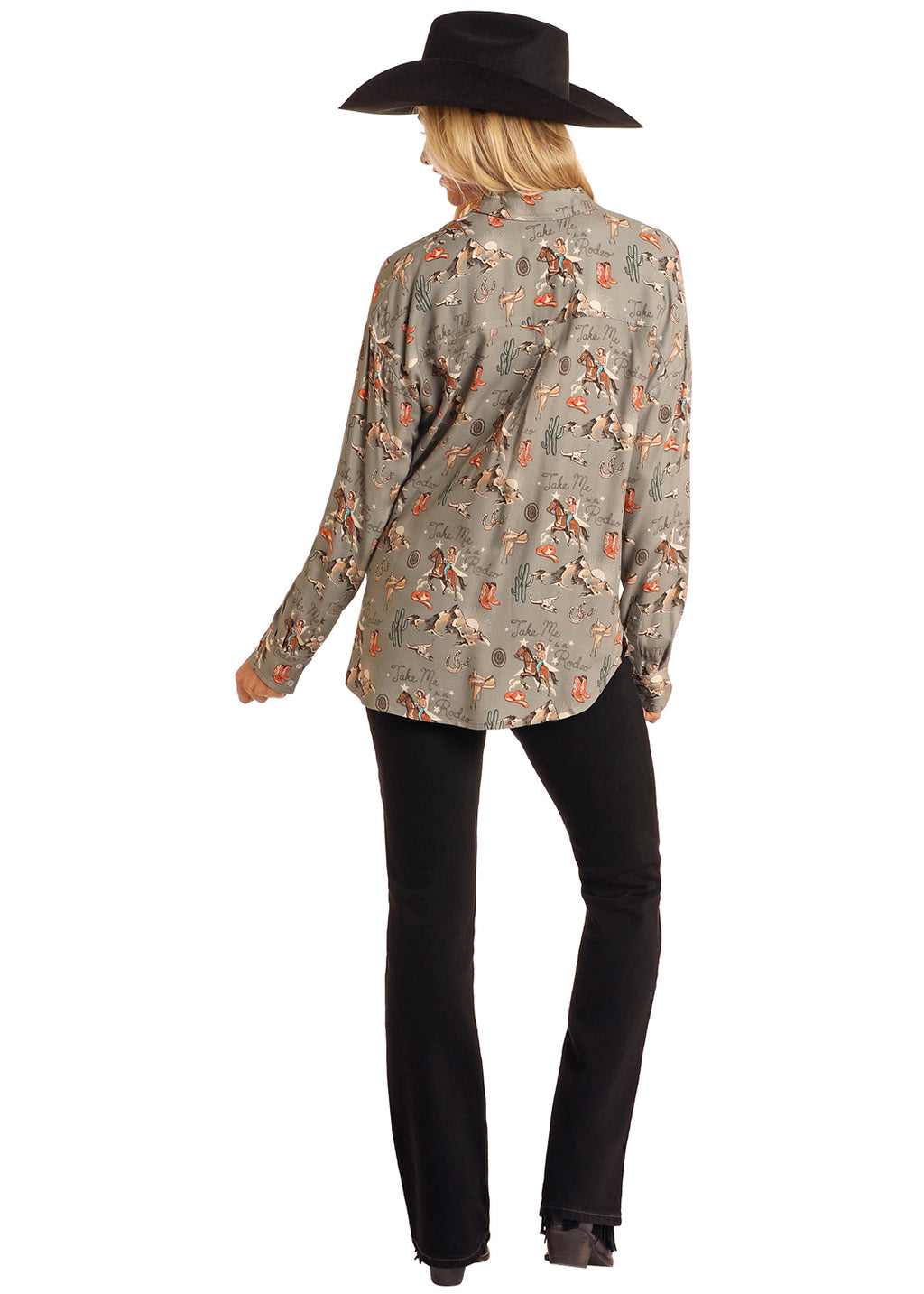 The Take Me to the Rodeo Pearl Snap Shirt by Rock & Roll Denim