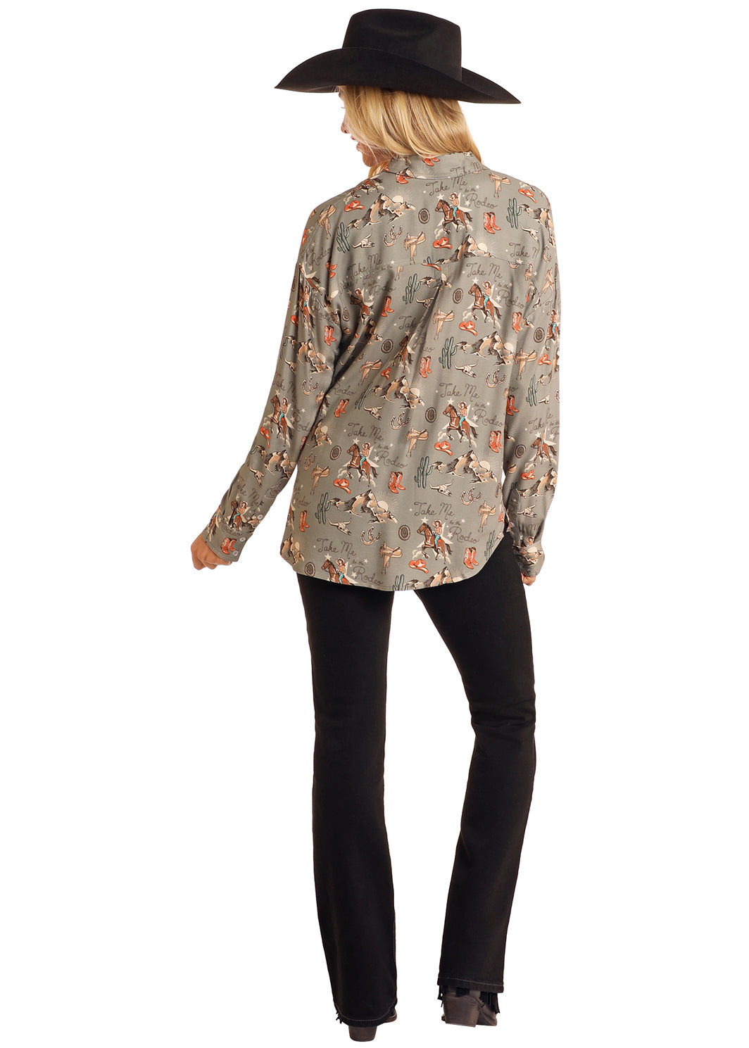 The Take Me to the Rodeo Pearl Snap Shirt by Rock & Roll Denim