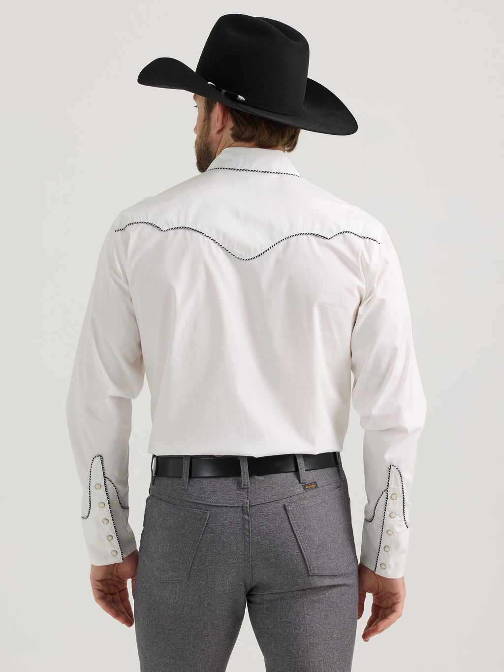 The Vintage Cowboy Snap Up Shirt by Wrangler in Crisp White