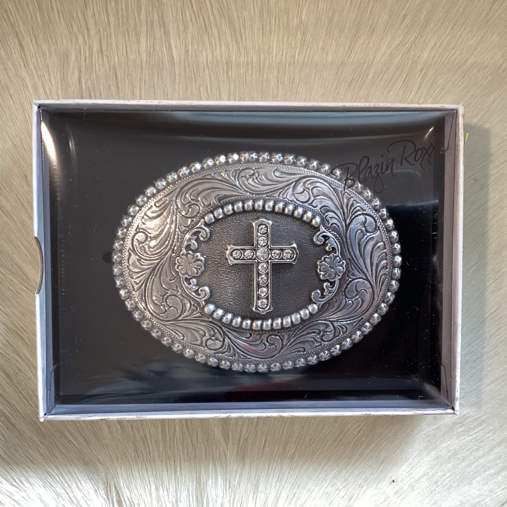 The Crystal Cross Buckle by Blazin’ Roxx