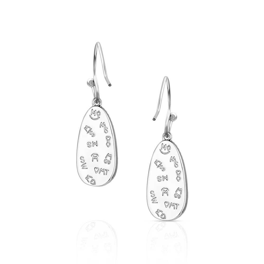Pointed Path Turquoise Earrings by Montana Silversmiths