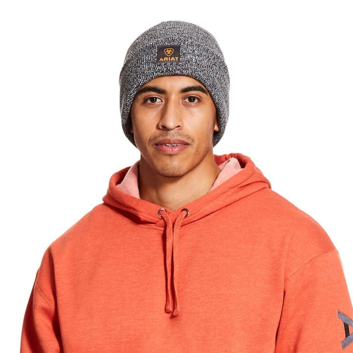 Rebar Roughneck Toque by Ariat in Black/White Heather