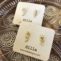 Silvery Sea Horse Earrings