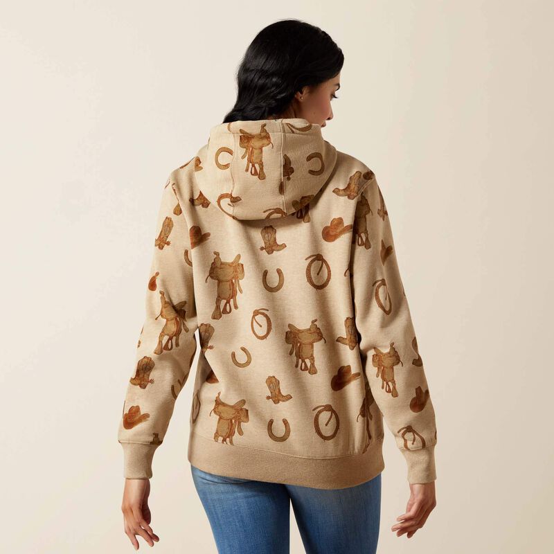 The Golden Cowgirl Print Hoodie By Ariat