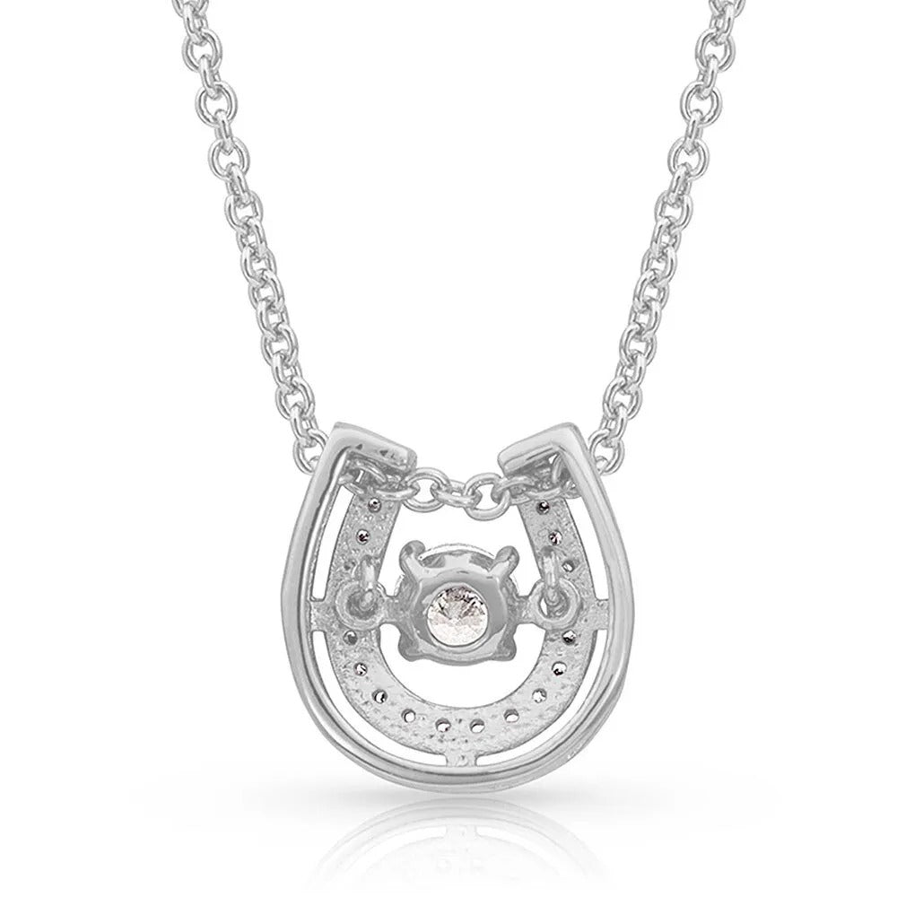 Dancing with Luck Horseshoe Necklace by Montana Silversmiths