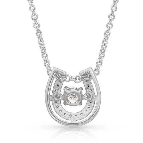 Dancing with Luck Horseshoe Necklace by Montana Silversmiths