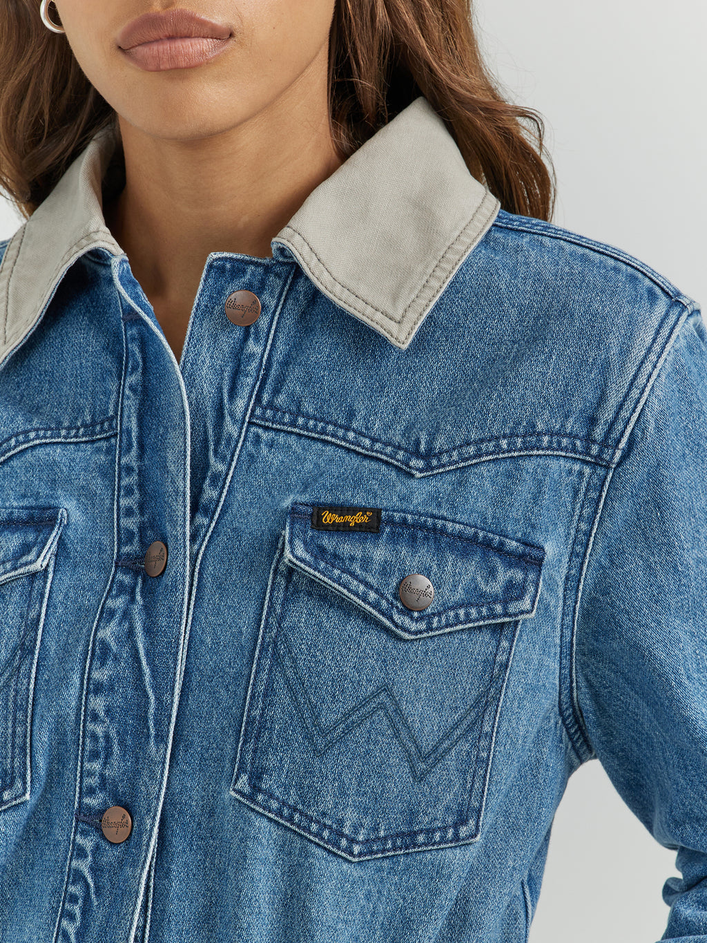 Cowboy Style Vintage Inspired Women's Denim Jacket by Wrangler Retro