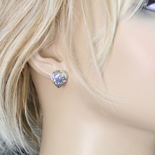 Classic Heart Stud Earrings by Montana Silversmiths