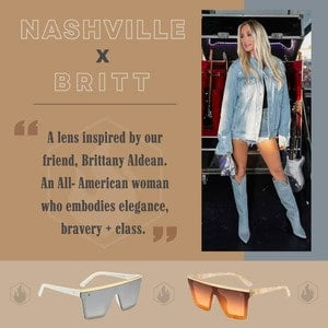 Nashville X Brittany Sunglasses in Sunset by American Bonfire