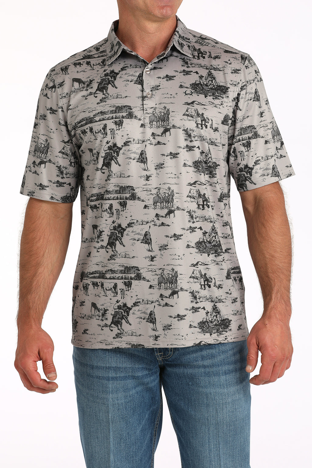 The Out West Arenaflex Polo Shirt by Cinch