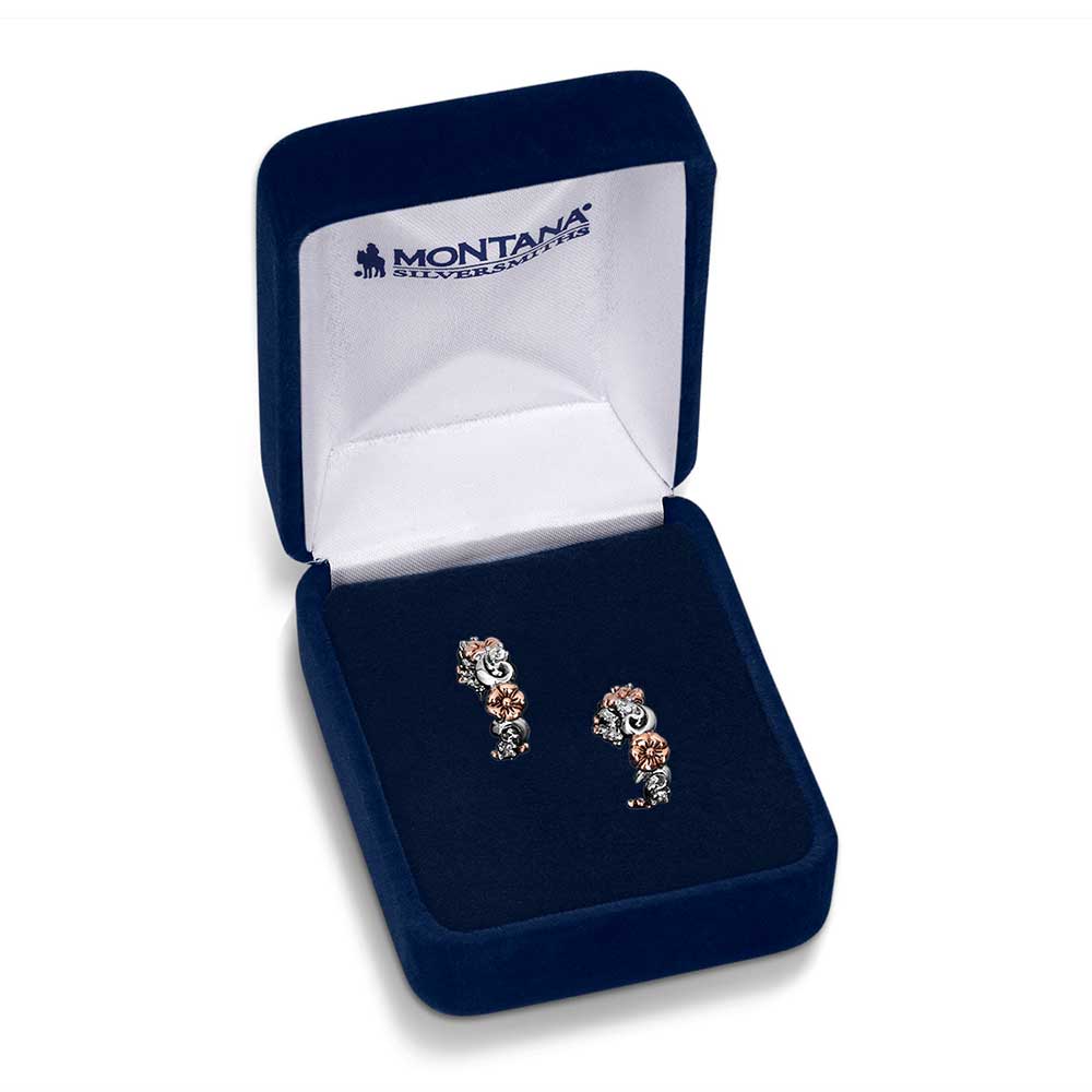 Wildflower Elegance Hoop Earrings by Montana Silversmiths