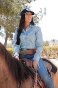 The All Rounder Button Up Striped Shirt by Cinch