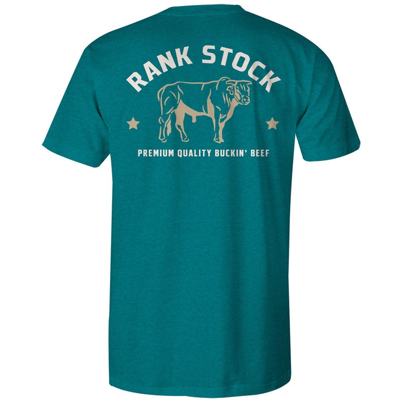 The Rank Stock Tee by Hooey in Teal Heather