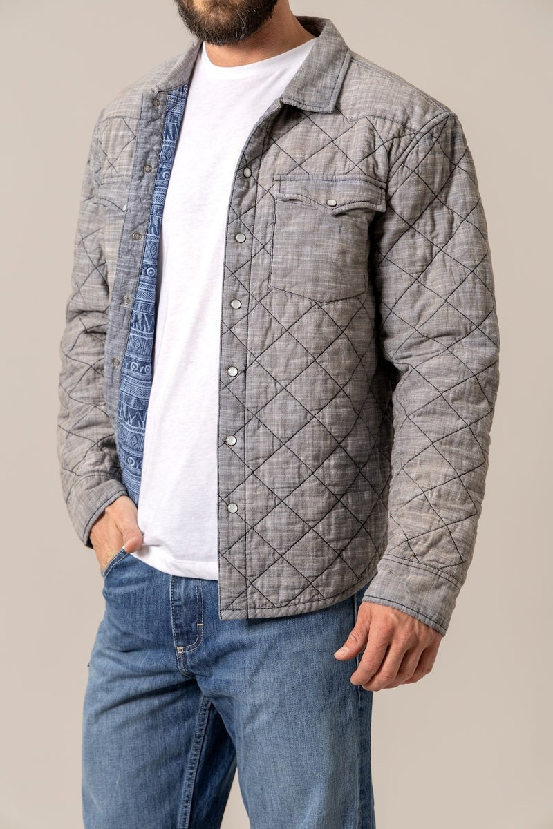 The Compton Men's Flannel Lined Quilted Jacket by Kimes Ranch