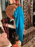 Terrific Turquoise Brands 100% Silk Wild Rag