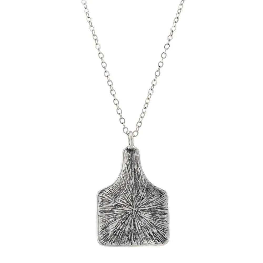 Floral Cowtag Attitude Necklace by Montana Silversmiths