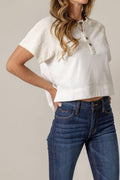The Hellena Cropped Tee by Kimes - Pristine