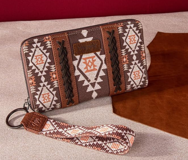 Brown Aztec Wallet by Wrangler