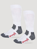 Wrangler Men's Steel Toe Boot Sock - White/Heathered Black