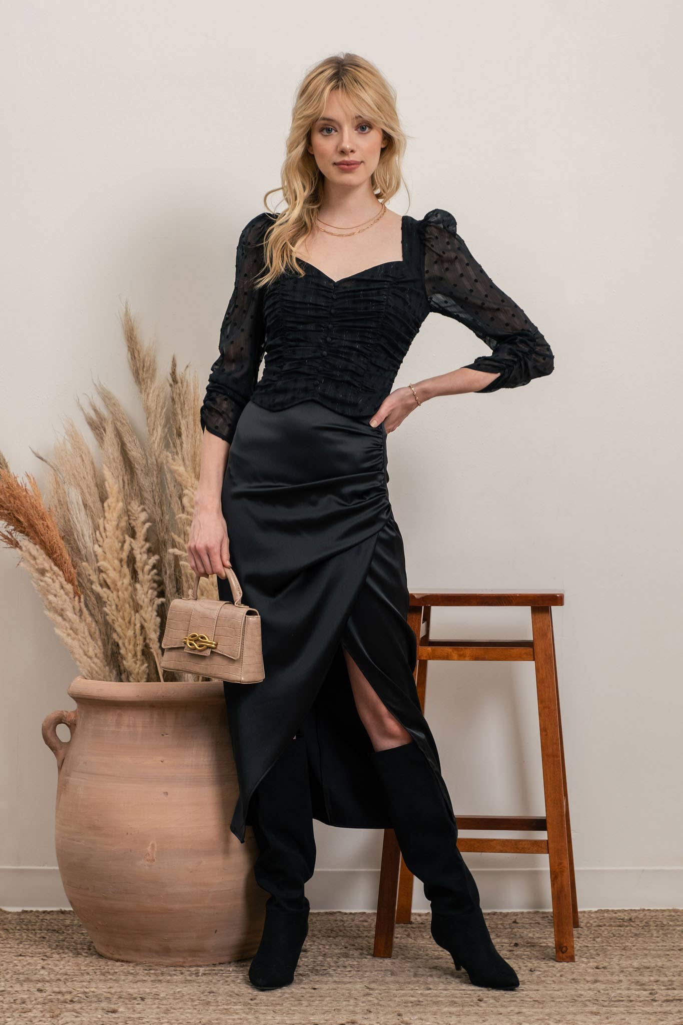 The Annie Oakley Top - Black