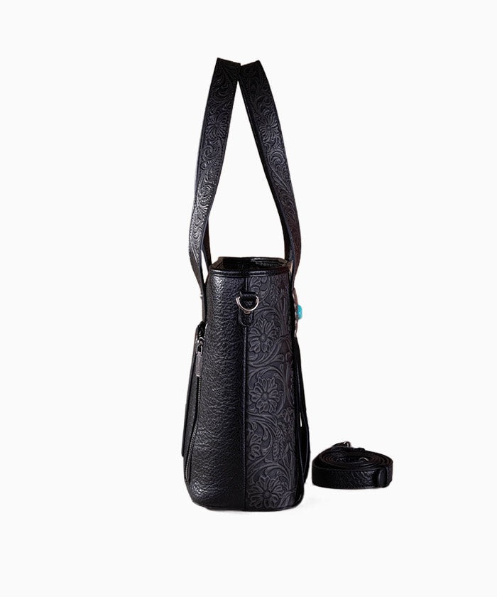 The High Brow Cat Wrangler Purse in Jet Black