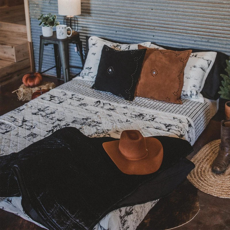 Ranch Life Printed Reversible Quilt Set - QUEEN SIZE