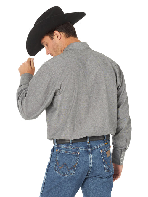 Cowboy Cut Snap Up Shirt by Wrangler in Moonless Night