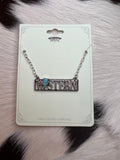 Western Thunder Bar Necklace