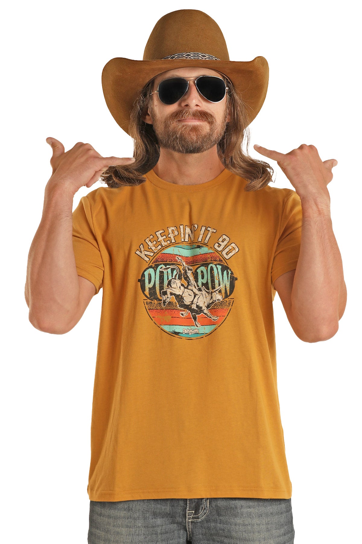 Keepin' It 90 Tee by Rock & Roll Denim in Stay Gold
