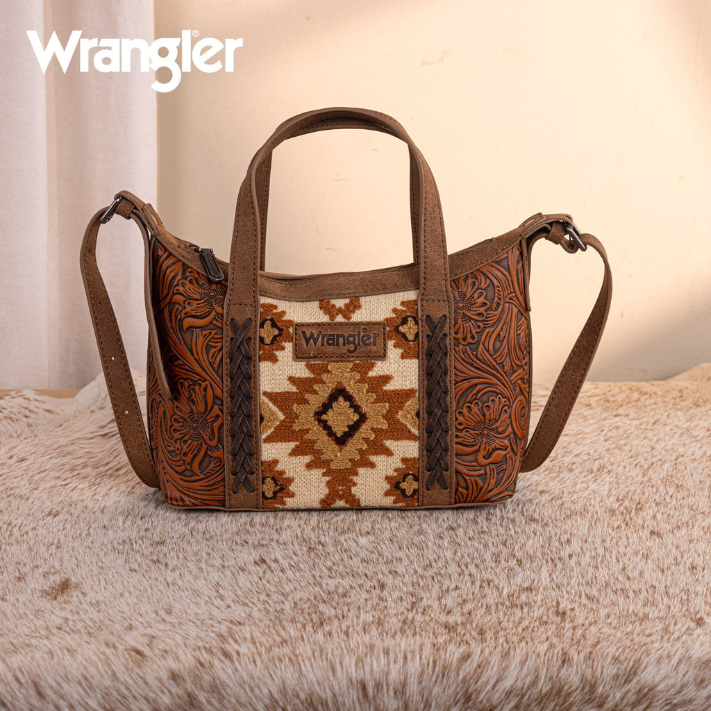 The Alexandra Wrangler Mini Tote/Crossbody Purse in Brown