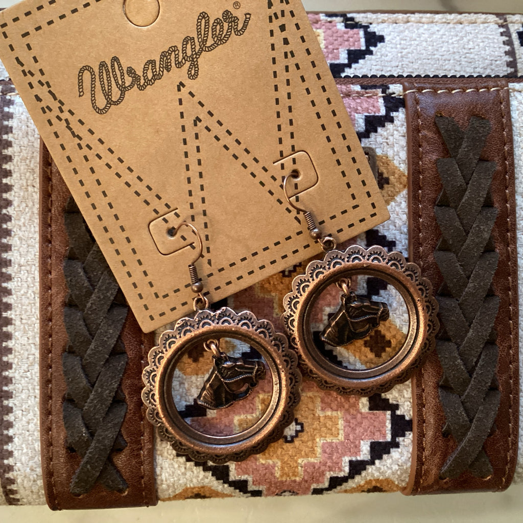 Lucky Penny Pony Earrings by Wrangler