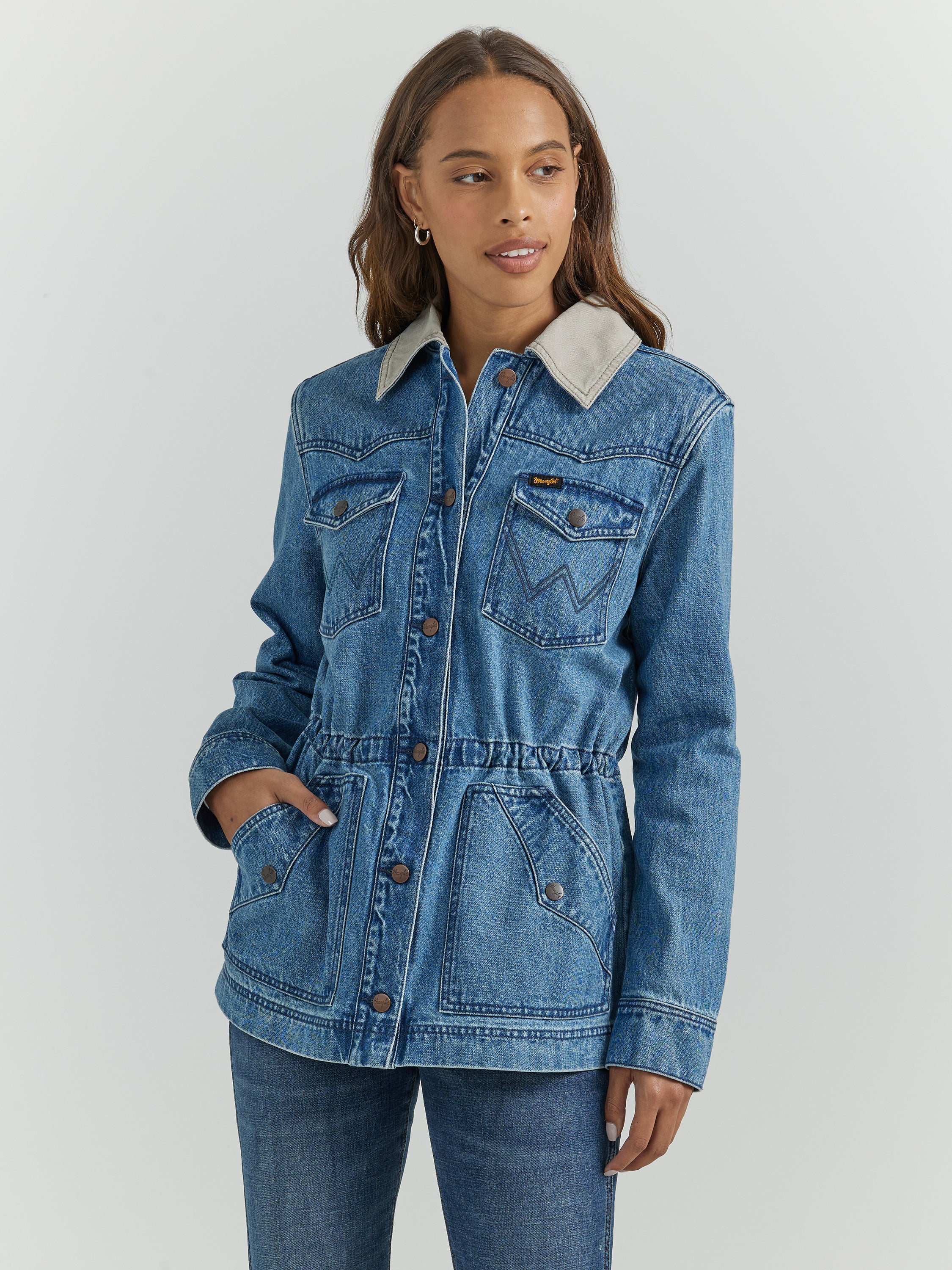 Cowboy Style Vintage Inspired Women's Denim Jacket by Wrangler Retro