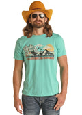 Dale Yeah Sunny Bronc Tee by Rock & Roll Denim - Aqua
