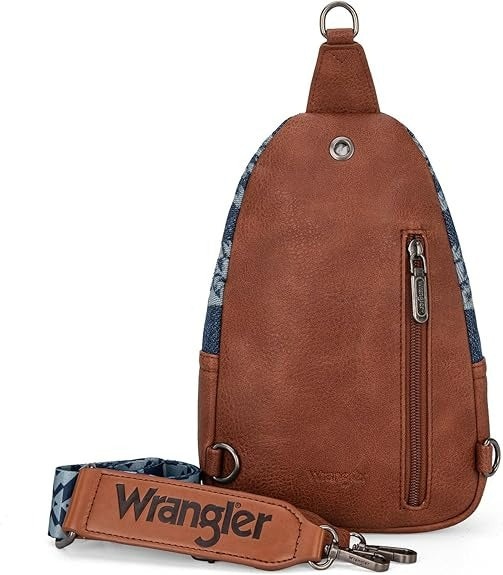 The Southwest Sling Crossbody Sling Bag by Wrangler - Jean