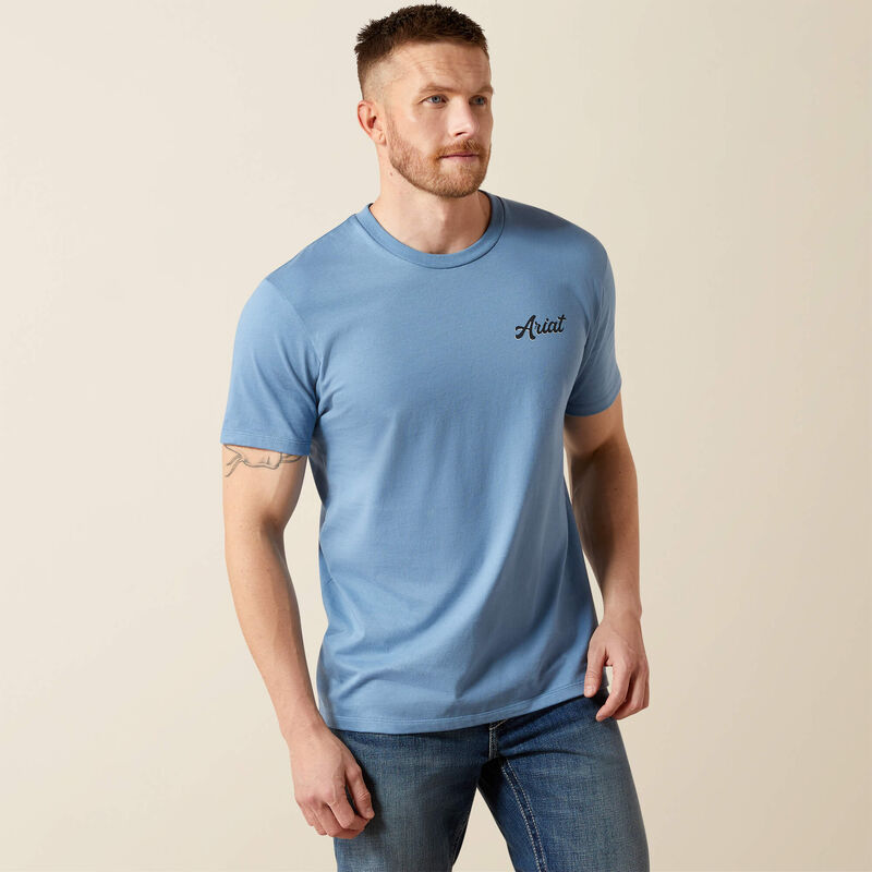 The Quality Hereford Tee by ARIAT in Heron Blue