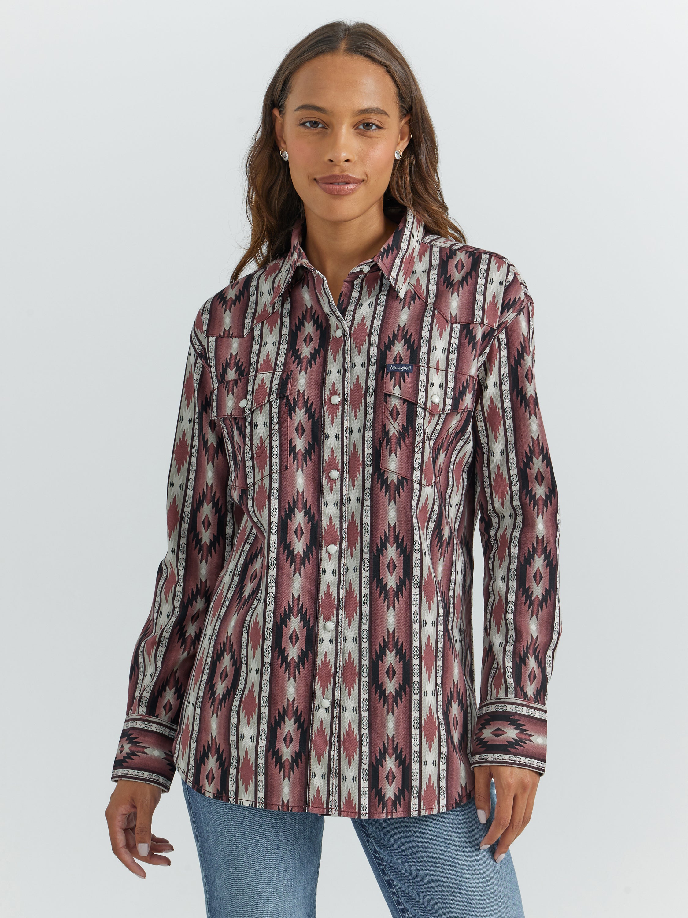 The Callie Joe Aztec Snap Shirt by Wrangler