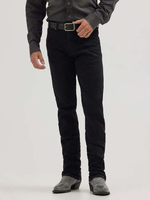 Cash Black Slim Straight Cut Jeans by Wrangler