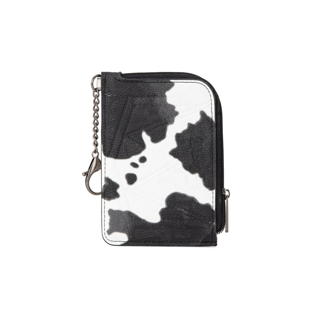 The Dairy Delight Mini Zip Card Case by Wrangler - Cow Print